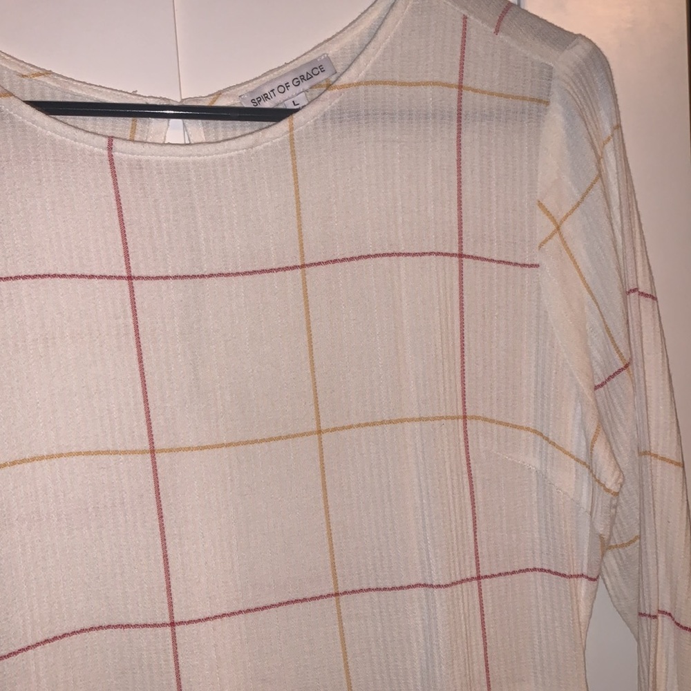 cute white red and yellow plaid dress.